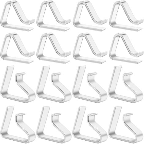 Ahlsen 16 Pcs Pince Nappe Exterieur, Pince à Nappe de Table Exterieur, Pince pour Nappe de Jardin, Attache Nappe Exterieur pour Jardin Pique-Nique Mariage Fête, Transparente (1/5)