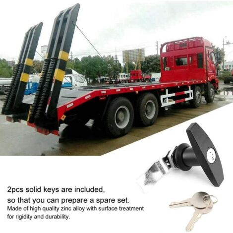 2 Serrures De Porte En Acier Inoxydable Pour Camion Ou Boîte à Outils - Poignée En T Avec Clés - LABLT - Neuf