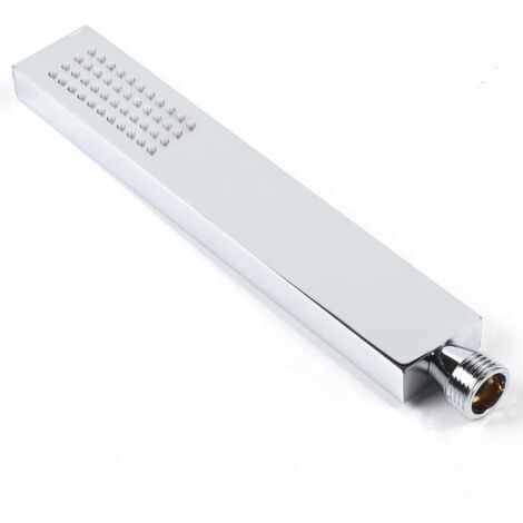 Ahlsen Pomme de douche G1 / 2" Rectangulaire Pommeau Douche Carré Pommeau de Douche Carré Haute Pression,Pommeau de Douche à Main en Laiton (sans tuyau) (1/5)