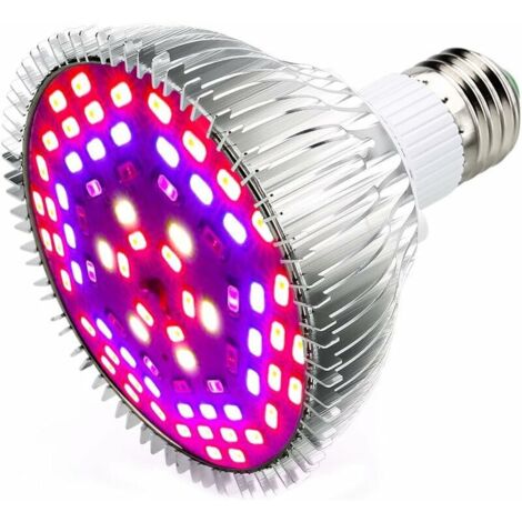 Ahlsen Lampes de croissance  50W 78LED Ampoule Lampe de Croissance Eclairage E27 pour Plant avec 7 Longueur d'onde AC 85-265V pour des Plantes,des Fleurs et des Légumes Intérieur/de Serre/de Jardin