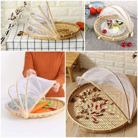 Panier En Rotin Tressé Rectangulaire - 40 X 30 X 12 Cm - Naturel - Pour Fruits, Pain, Rangement Déco