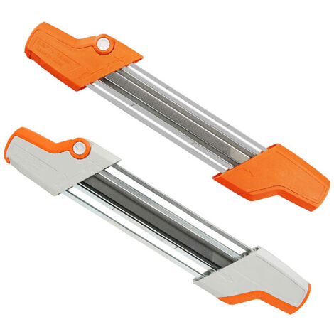 Ahlsen 2pcsPorte-lime 2 en 1 pour chaîne de tronçonneuse 4.8 mm,blanc+orange,3262.5cm (1/3)