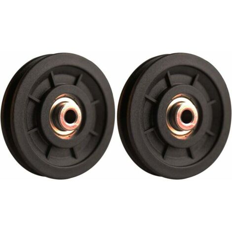 Ahlsen 90 mm Roulement Poulie Nylon, Poulie Musculation, Roue Universelle pour câble Machine Gym équipement Porte de Garage, Porte coulissante poulie (1/5)