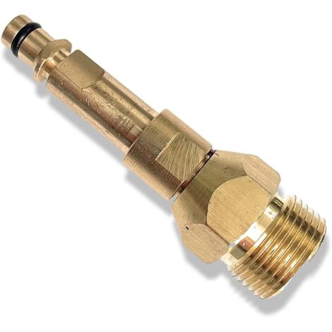 Ahlsen Adaptateur Quick-Click compatible avec les tuyaux haute pression M22 x 1,5 IG – Pour Karcher, couronnes, etc. – 8 cm de long (1/5)
