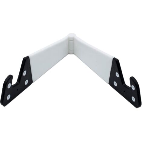 Ahlsen Support pour téléphones ou tablettes Support de table stable Angle jusqu'à 90° Compatible avec tous les modèles Pliable et de poche 11.3 x 3 cm Blanc