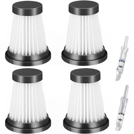 Ahlsen Lot de 4 filtres HEPA de rechange pour aspirateur sans fil pour Moosoo K12 K12 Pro K13, pour Genius Invictus One 1.0 X7 / 2.0, pour Foxnovo 13KPA accessoires de filtre pour aspirateur à main (1/4)