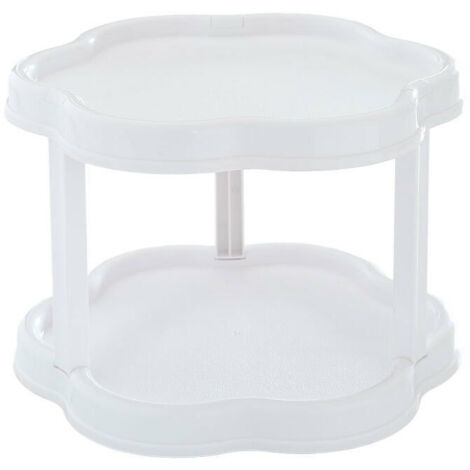 Ahlsen Cuisine a poser étagère a épices rotatives Étagère à Épices Porte Épice Rotative Étagère à Épice Support de Stockage epices rangement cuisine petit plateau tournant pour epices blanc, (1/5)