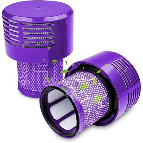Ahlsen 2 Pack Filtre Compatible avec Dyson V10, Filtre Aspirateur Accessoire, Cyclone Aspirateur Pièce de Rechange pour Filtre À Vide Lavable Compatible, Total Clean, Lavables Remplacer (1/4)