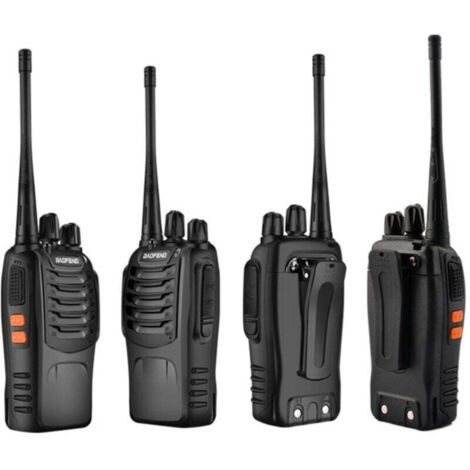 Ahlsen – Talkie-walkie 16 canaux rechargeable 400-480 MHz – Portée jusqu'à 5 km – Autonomie jusqu'à 72 heures – Avec lampe de poche intégrée - BF-888S
