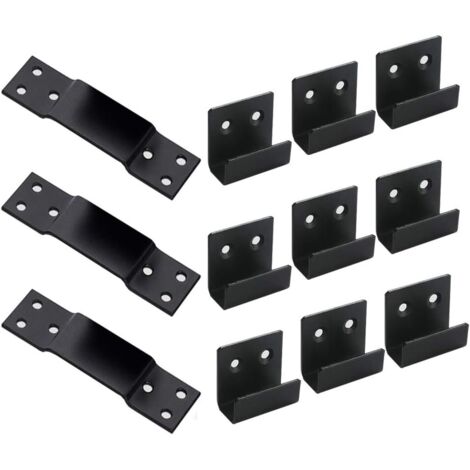 Ahlsen Lot de 12 crochets muraux robustes en acier inoxydable pour panneau perforé - Pour cuisine, garage, salle de bain, salle de classe, bureau