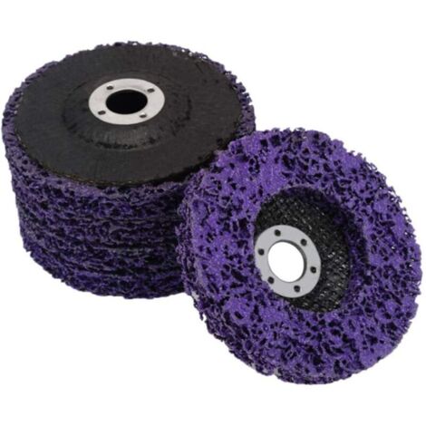 Ahlsen Paquet de 5 disques abrasifs pour meuleuse d'angle, Disque de nettoyage pour enlever la peinture, rouille, violet (1/5)