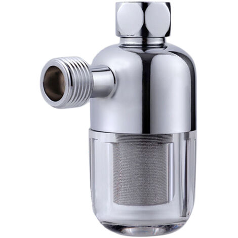 Ahlsen Filtre de Douche, Filtre à Eau Dure, Filtre Réutilisable avec Filetage Interne et Externe de 1/2 pouce, Filtre Efficacement les Impuretés dans l'eau, Convient aux Chauffe-eau