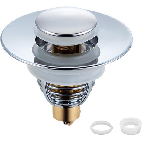 Ahlsen Bonde de Lavabo Pop-Up, Bonde Lavabo Universel 3,2 cm à 4,2 cm, Flitre de Vidange Anti-Bloqué,Bouchon Baignoire pour Lavabo Cuisine (1/5)