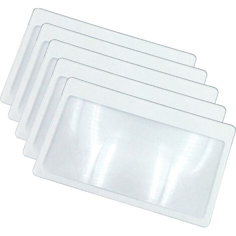 Ahlsen Loupes de Poche au Format Carte de crédit - Petite loupe pour Carte avec grossissement 3X, Ultra Fine, Flexible et incassable, Transparente, 5 (1/5)