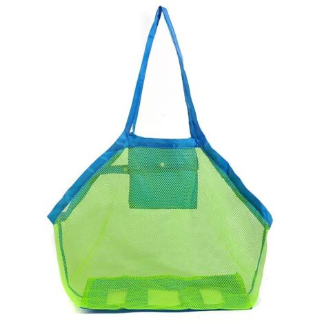 Sac en maille portable pour enfants, sac de rangement de déstockage jouets de plage pour enfants