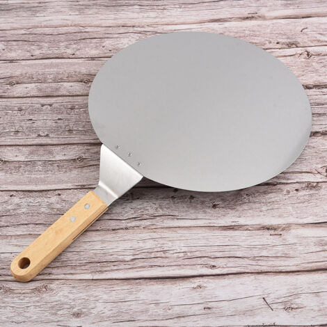 Ahlsen Pelle à pizza en acier inoxydable de haute qualité pour la cuisson manuelle de la pizza, accessoires de four à pizza en aluminium raffiné à la main