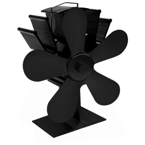 Ahlsen Ventilateur de poêle Bois 5 Pales 70-350°C Autoalimentation thermique par Chaleur Sans courant (1/5)