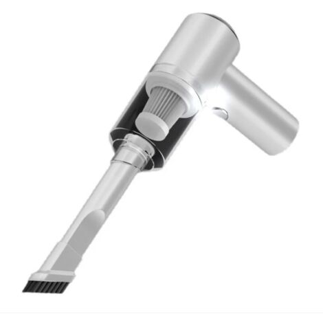Ahlsen Aspirateur de voiture à chargement sans fil pour voiture et maison humide et sec adapté au nettoyage de voiture et au nettoyage domestique (blanc) (1/5)