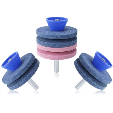 Ahlsen Broyeur 3 Pièces Pour Couteaux De Tondeuse À Gazon, Affûteur De Tondeuse À Gazon, Meule D'Affûtage Pour Outils De Jardin/Couteaux De Tondeuse À Gazon