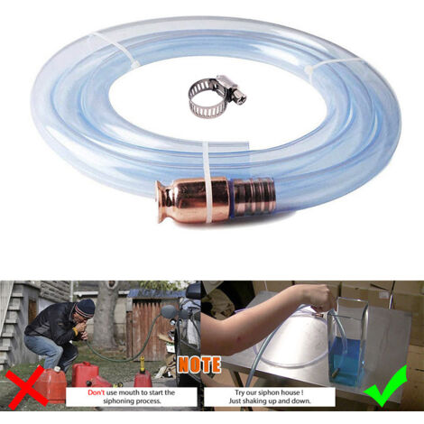 Ahlsen Tuyau Siphon Pompe pour Gaz/Essence/Carburant Eau Auto-amorçante Siphon Tuyau Pompe Shaker Siphon Transfert Shaker Siphon Automatique Pompe,3m (1/5)