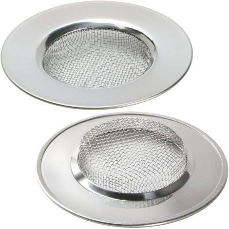 Ahlsen Passoire d'évier pour Douche - Attrape-Cheveux à Trou de Prise - Bouchons d'évier de Cuisine - Filtre de vidange d'évier en Maille d'acier Inoxydable - 7,5 cm