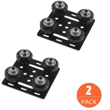 Ahlsen Lot de 2 accessoires d'imprimante 3D pour l'Europe V Groove 2020 V Groove Poulie de profil en aluminium Construire un panneau de portique (1/5)