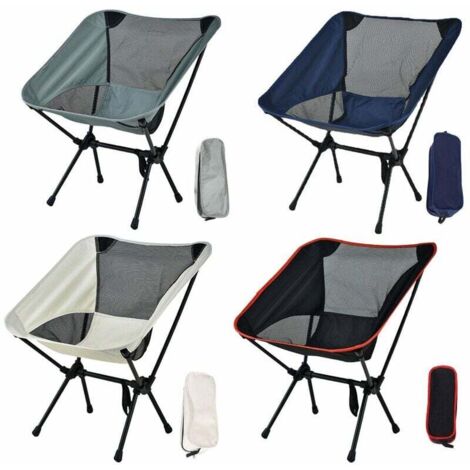 Chaise de camping, chaise pliante en aluminium, chaise de pêche, légère pour le
