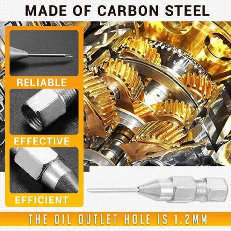 Kit De 7 Embouts Pour Pistolet à Graisse - Aiguille Et Buses En Acier Carbone - Pour Lubrification Précise Dans Les Zones Difficiles D'accès