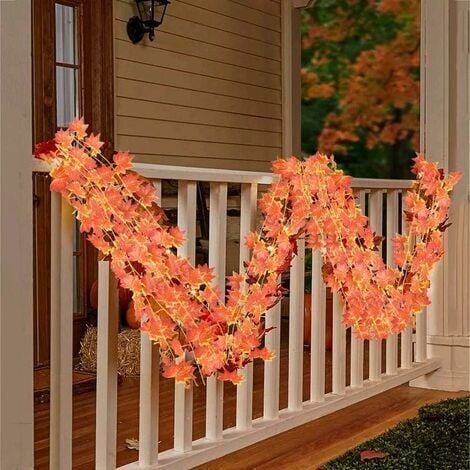 Guirlandes Artificielles De Feuilles D'érable 175cm Artificielle