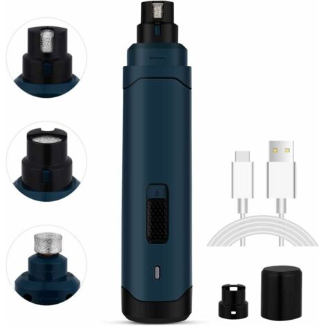 Ahlsen Lime à Ongles Électrique Chien, Coupe Ongle pour Chien,Chat et Lapin, Lime Griffes Electrique avec 2 Vitesses, Ultra-Silencieux, USB Charge Rapide, Sûr et Adapté à Tous Les Animaux