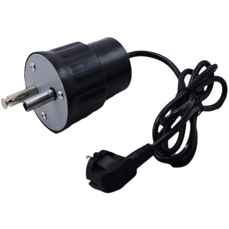 Ahlsen Moteur Tourne Broche de Barbecue Moteur Eléctrique Camping en Aluminium Kit Rtissoire Barbecue Charge Nominale 0-24kg(EU Plug)