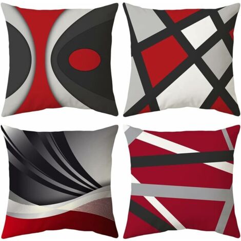 Ahlsen Taie d'oreiller 45x 45cm, Housse de Coussin Canapé Moderne Magnifiques Housses Coussins de Voiture Canapé Maison Décor Protecteurs (Art Moderne, Velours)
