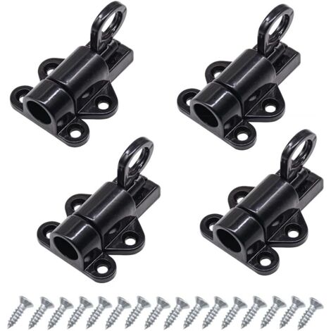 Ahlsen Verrou à ressort 4 pièces Verrouillage automatique des boulons de porte Boulons de verrouillage Verrou à pression noir Boulons de porte noirs Boulons de verrouillage en aluminium Boulons de séc (1/5)