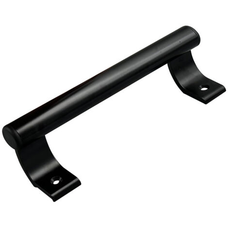 Ahlsen Poignée de porte coulissante en alliage d'aluminium de 8 pouces poignée de porte d'armoire de salle de bain poignée de porte d'entrepôt poignée de porte de jardin (black) (1/5)