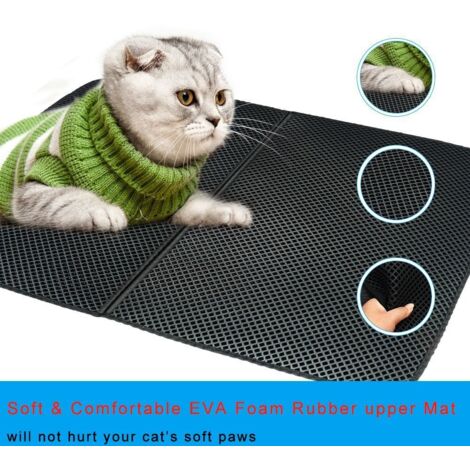 Ahlsen 3030CM Tapis de litière pour Chat Tapis pour bac à litière étanche double épaisseur (1/5)