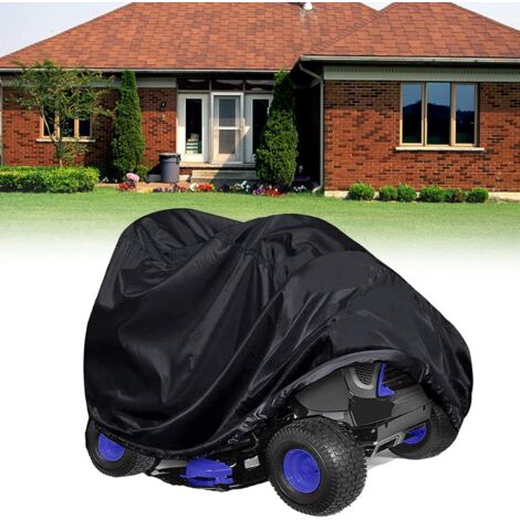 Ahlsen Bâche de protection pour tondeuse à gazon Oxford - Protection UV - Étanche à la poussière et aux intempéries - Pour tondeuse à gazon, tracteur - 183 x 137 x 117 cm (1/3)