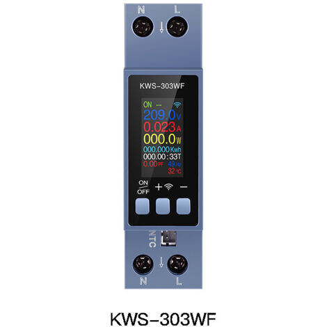 Ahlsen Interrupteur de compteur d'électricité Wi-Fi, AC85-270 V, connecteur Wi-Fi, compteur d'énergie intelligent, minuterie, compatible avec Alexa, compteur de consommation d'énergie (1/5)