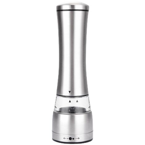 Ahlsen Moulin à sel et à poivre, Broyeur en Céramique, Hauteur : 21,5 cm, Acier Inoxydable, Traditionell, Argent (1/5)
