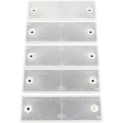 AHLSEN 10 Pièces Réflecteurs Camion, Avertissement Réfléchissant Plaque, Réflecteurs pour Remorques Et Camions, Universel Plastique Blanc Réflecteur Marqueur pour Remorque