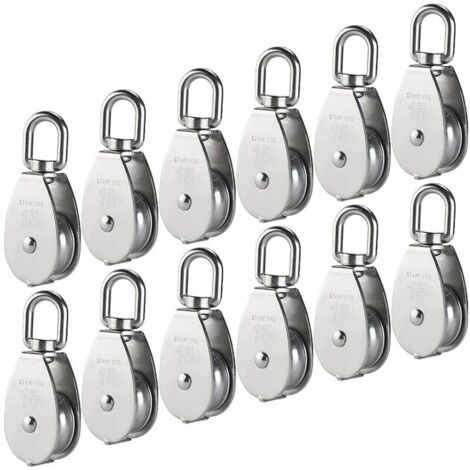 Ahlsen 12pcs M15 Acier Inoxydable Poulie Accueil Poulie Anneaux pour Fixer la Poulie (1/5)