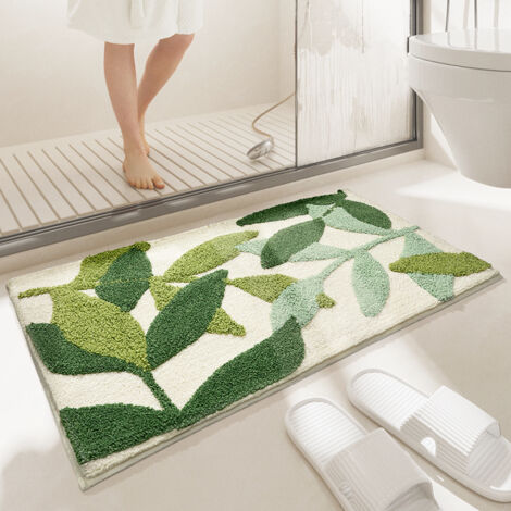 Tapis De Bain Antidérapant, Extra Doux Tapis Salle De Bain En Microfibre Tapis De Sol Absorbant Lavable En Machine 50x80cm 50x80cm Gris 80902933