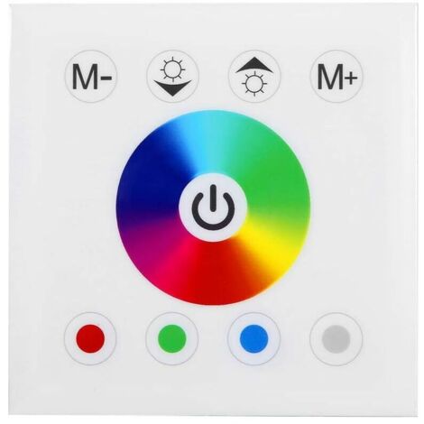 Ahlsen Télécommande pour panneau mural,RGBW Contrôleur de Panneau Tactile à LED avec variateur de Couleur pour Bandes LED Télécommande pour panneau mura (1/5)