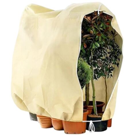 AHLSEN Voile Hivernage, Housses de Protection pour Plantes, Voile Hivernage Plante, Voile Hivernage pour Plantes avec Fermeture éclair et Cordon de Serrage pour Protection des Plantes, 120 x 180 cm (1/5)