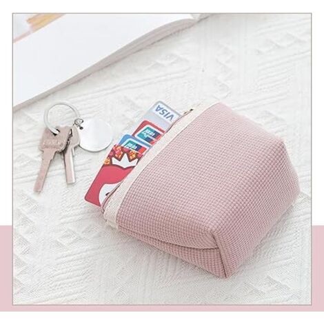 Petit Sac Lyell En Cuir De Cerf Australie - Marron Et Bleu Clair - Pour Monnaie Ou Maquillage - Fait Main, Neuf Avec étiquette