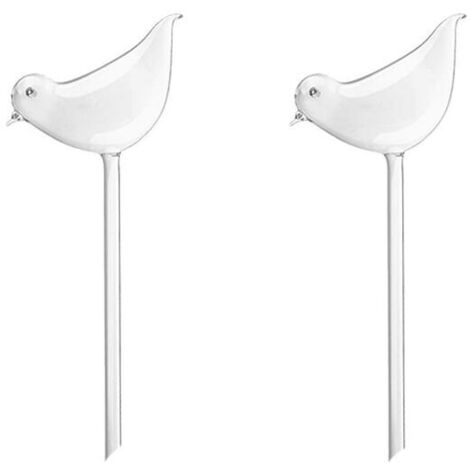 Ahlsen 2 Pièces Abreuvoir pour Plantes, Globes D'arrosage, Dispositif D'arrosage Automatique, Forme D'oiseau, Auto Arrosage, PVC, pour Plantes D'intérieur et D'extérieur Transparent (1/5)