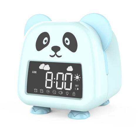 Ahlsen Réveil pour enfants, entraîneur de sommeil pour enfants avec veilleuse intégrée 1200 mAh batterie au lithium rechargeable, minuteur de sieste, réveil lumineux pour chambre d'enfants garçons fil (1/5)