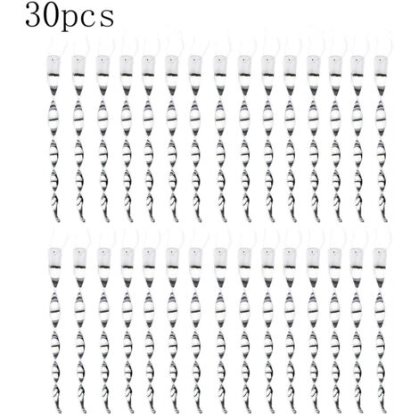 Ahlsen 30Pièces Effaroucheur Oiseaux Repulsif Pigeon 360 Degrés repulsif Oiseaux, Effaroucheur Oiseaux Réfléchissants Spirale, pour Balcon, Arbres Fruitiers, Potager