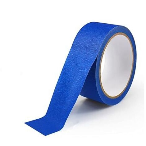 Ahlsen Ruban de Masquage Bleu Ruban Adhésif de Peinture et de Décoration pour Étiquettes, Peinture au Pistolet, Peintres, Activités Artisanales 10 Rouleaux 24mm × 20m (1/4)