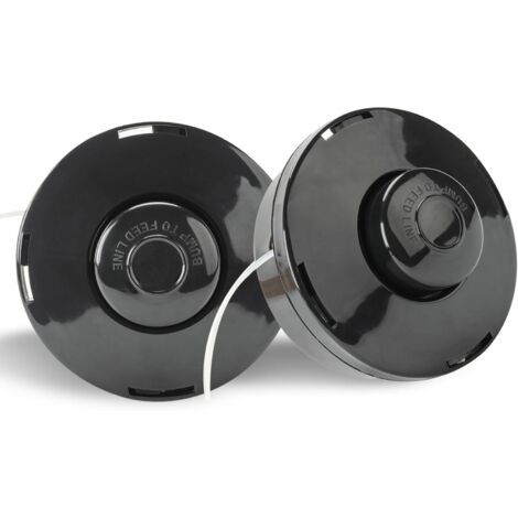 AHLSEN Lot de 2 têtes de coupe universelles, bobine de rechange en nylon M10 x 1,25 et tête à double bobine pour tondeuses à essence