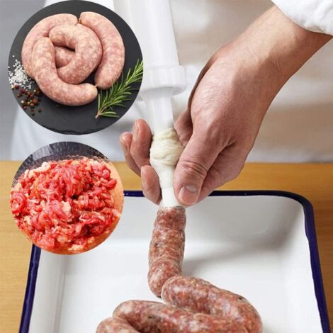 Poussoir à Saucisses Manuel Poussoir à Saucisse Manuel 2 En 1 - Machine à Saucisses Et Boulettes De Viande Avec 2 Entonnoirs, En PP Alimentaire Poussoir à Saucisses Manuel Poussoir à Saucisse Manuel 2 En 1 - Machine à Saucisses Et Boulettes De Viande Avec 2 Entonnoirs, En PP Alimentaire